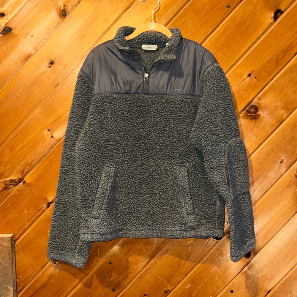 Timberland men’s Sherpa fleece gray Stratham pullover